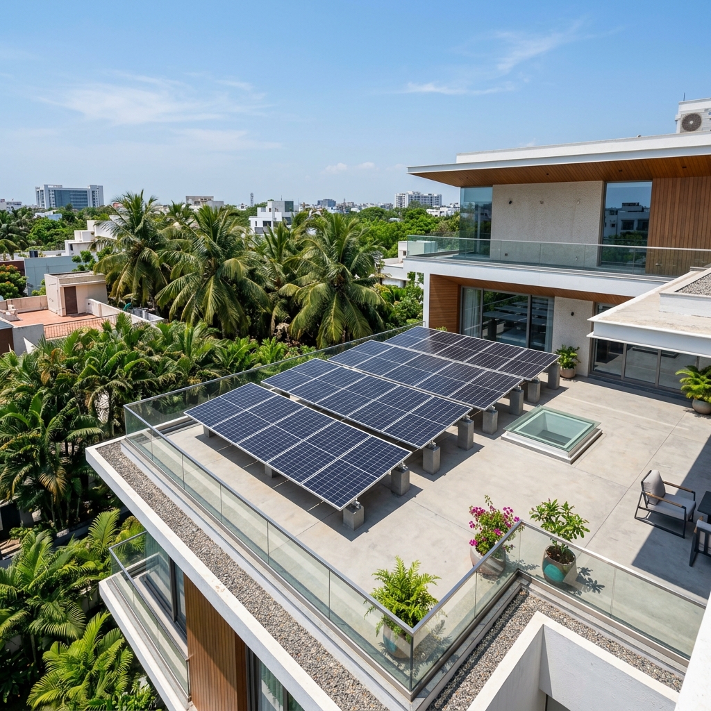 Residential Villa Solar Rooftop Chennai